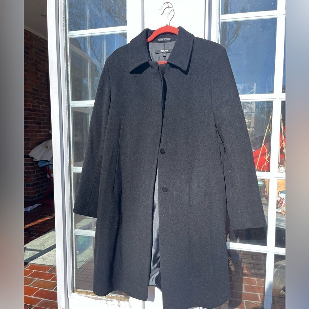 DKNY Wool Long Coat - Picture 3 of 7